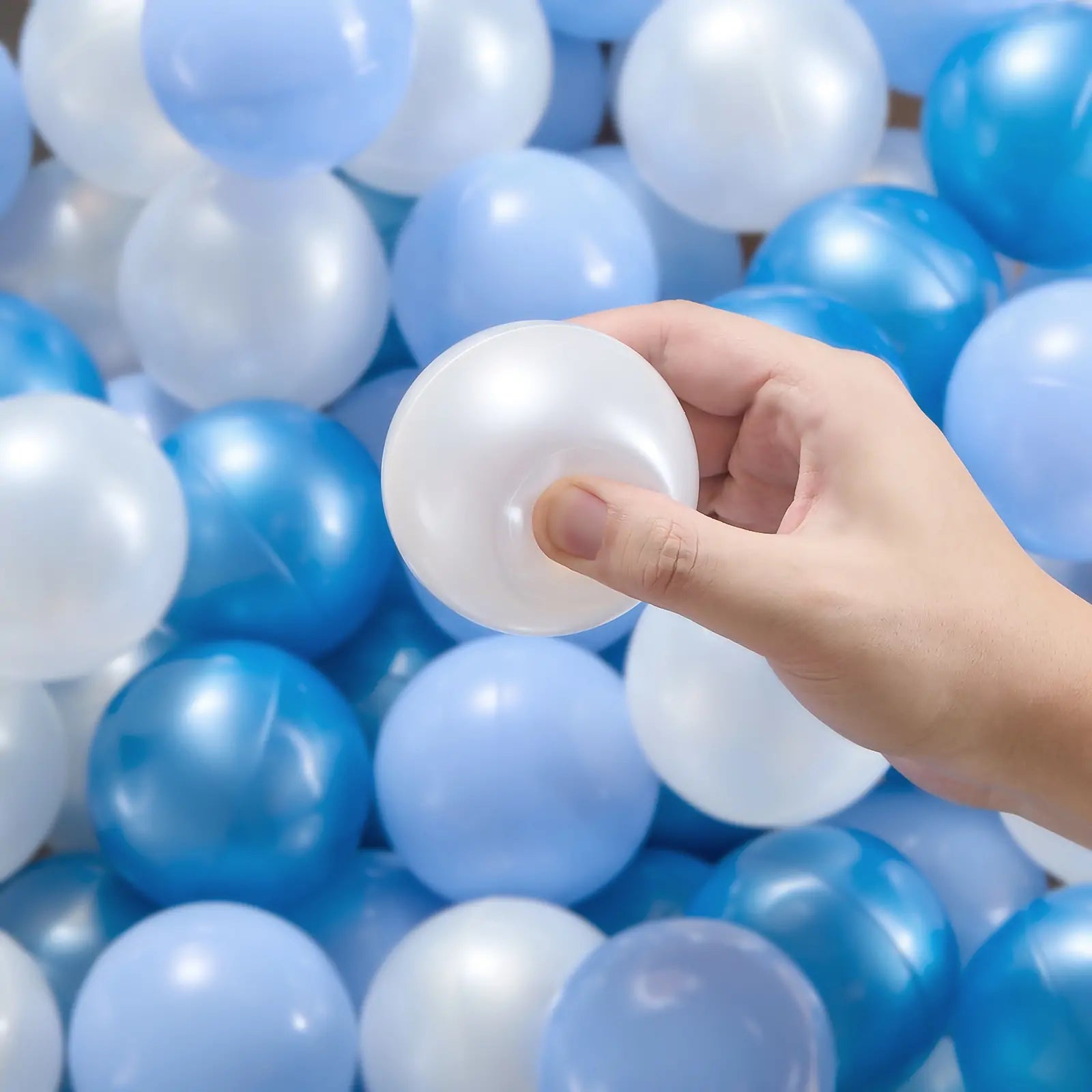 Tiny Land Ocean Ball 200-piece ball pit balls in blue and white by Tiny Land INC on Tampa Home & Garden Store