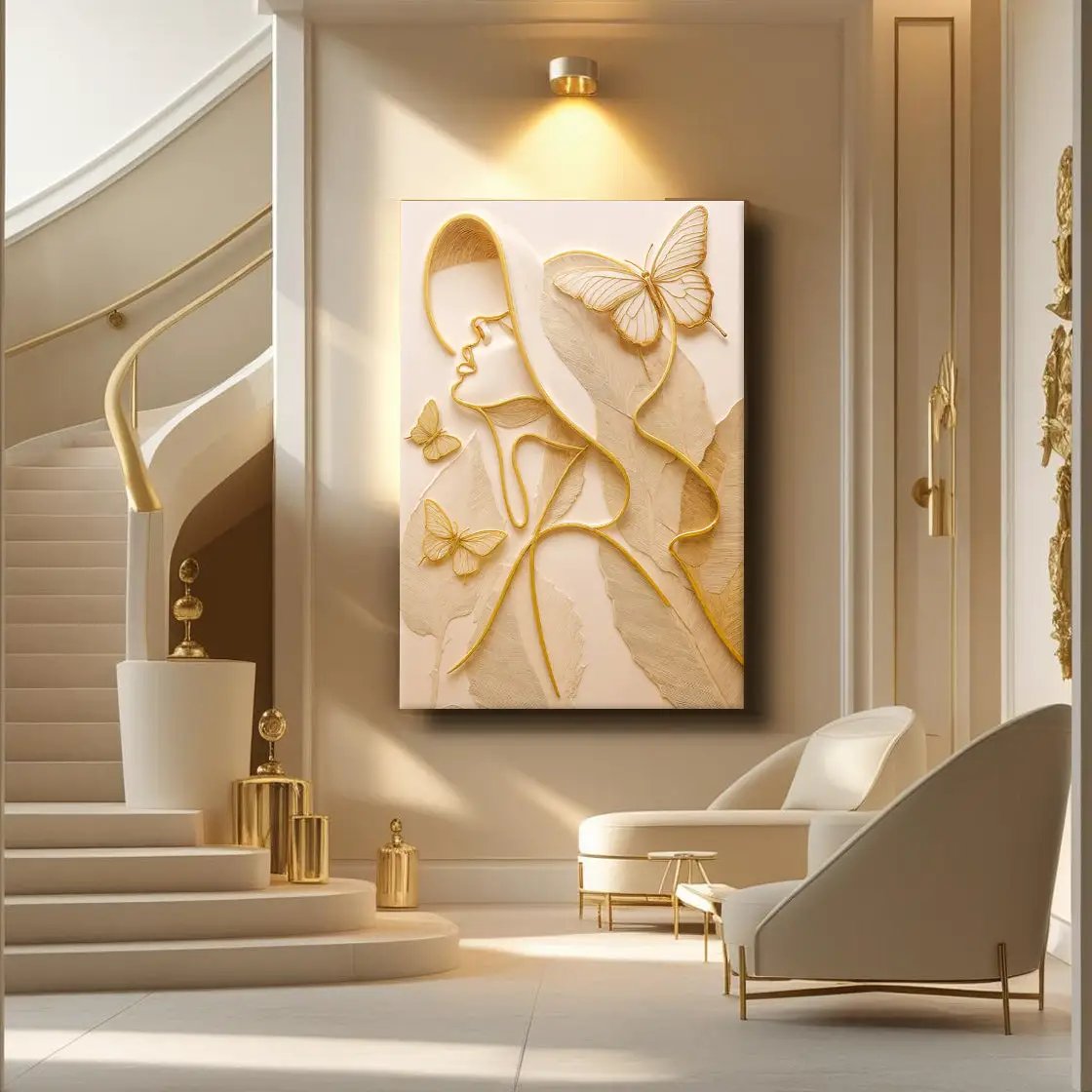 Minimalist Woman Line Wall Art Canvas Decor