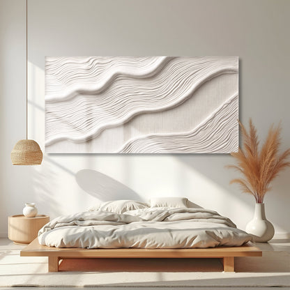 Ivory Abstract Wall Art II canvas by Tailored Canvases, crafting canvas with wavy relief on Tampa Home & Garden Store