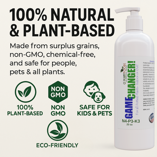Game Changer all-purpose organic fertilizer by GS Plant Foods, 100% natural, plant-based on Tampa Home & Garden Store