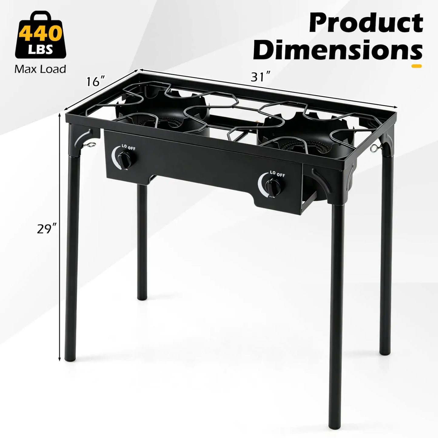 Two Burner Propane Stove With Regulator BTU