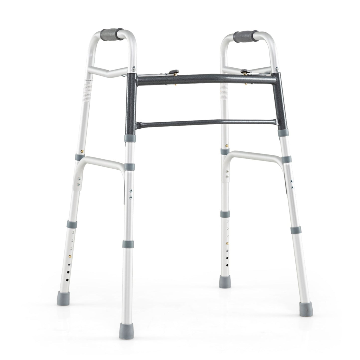 2-Button Folding Walker Lightweight with 7-Level Adjustable Height