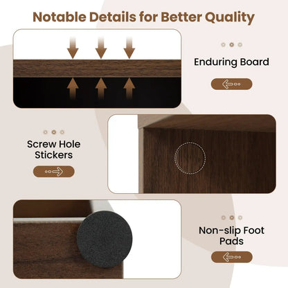 Two Cube Bookshelf Adjustable Shelf Dark Walnut