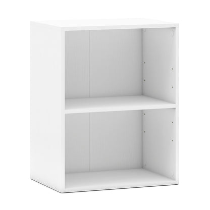 2-Cube Bookcase Set of 2 Floor Standing Open Bookshelf w/ 5-Position Adjustable Shelf - Tampa Home & Garden Store