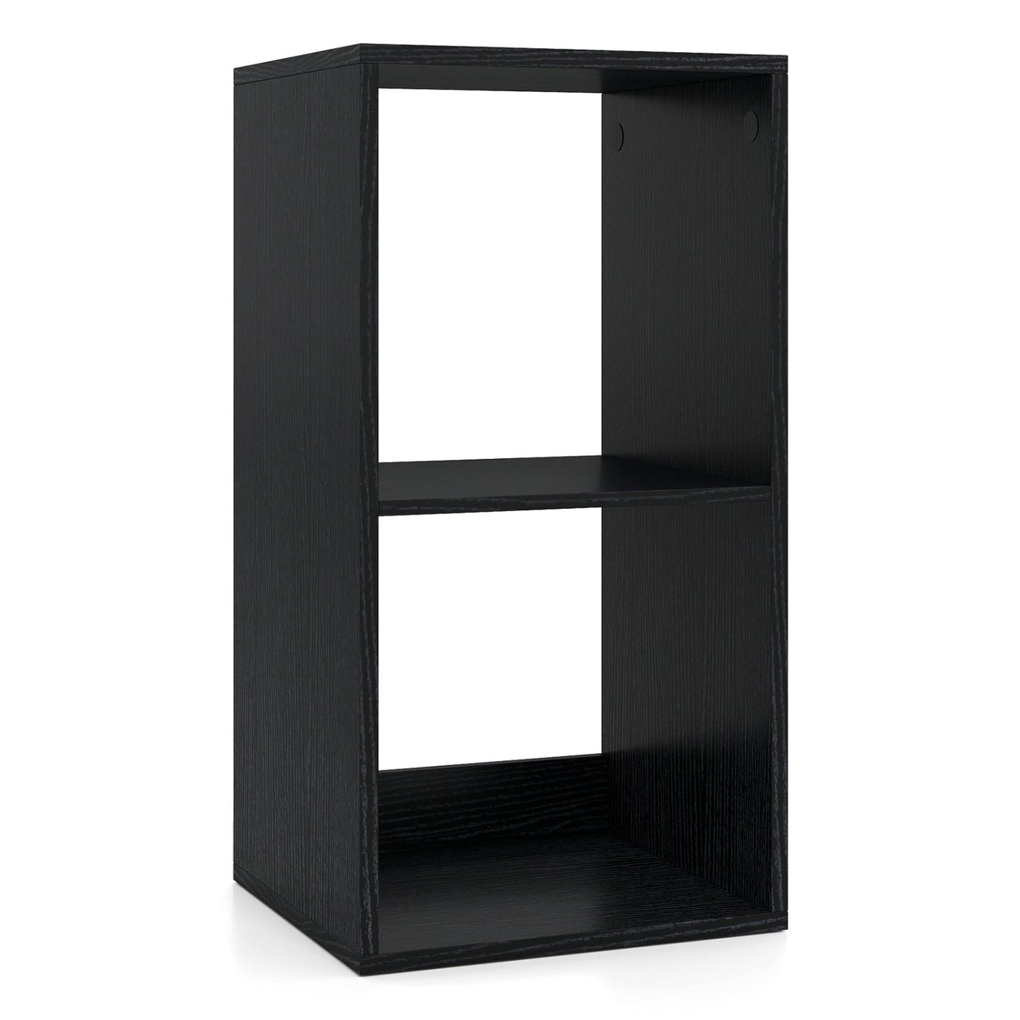 Estantería de 2 cubos con riel trasero para sala de estar dormitorio - Blanco