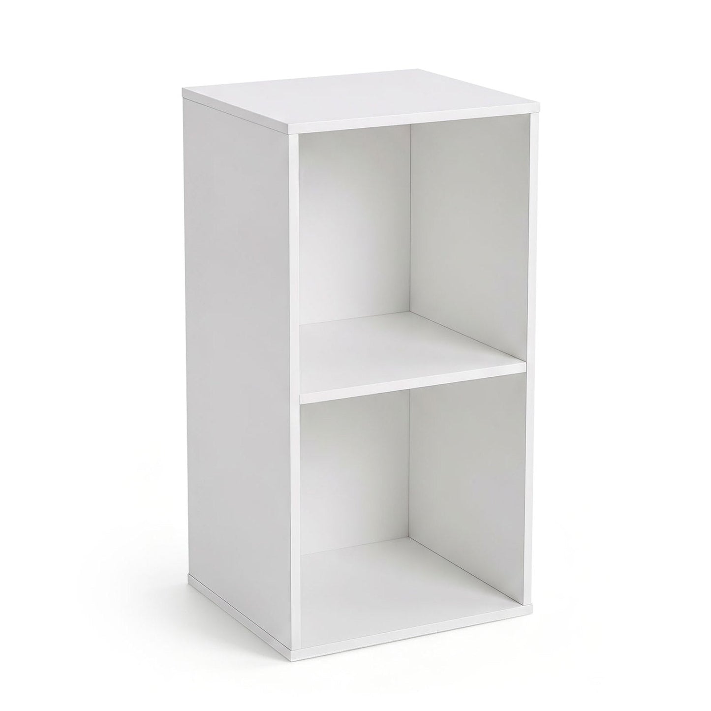 2-Cube Bookshelf DirectDeals, white with open cubbies and anti-tipping kit on Tampa Home & Garden Store