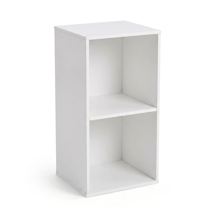 2-Cube Bookshelf DirectDeals, white with open cubbies and anti-tipping kit on Tampa Home & Garden Store