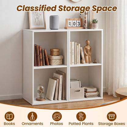 2-Cube Bookshelf with Anti-Tipping Kit - White by DirectDeals, two cubbies for storage on Tampa Home & Garden Store