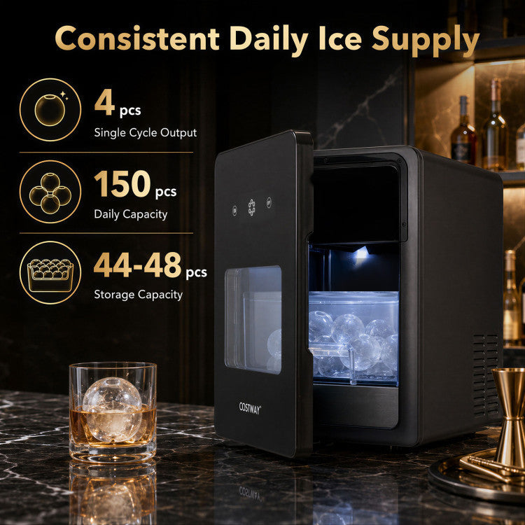 Countertop ice maker DirectDeals black for 2 inch ice spheres with clear ice ball on Tampa Home & Garden Store