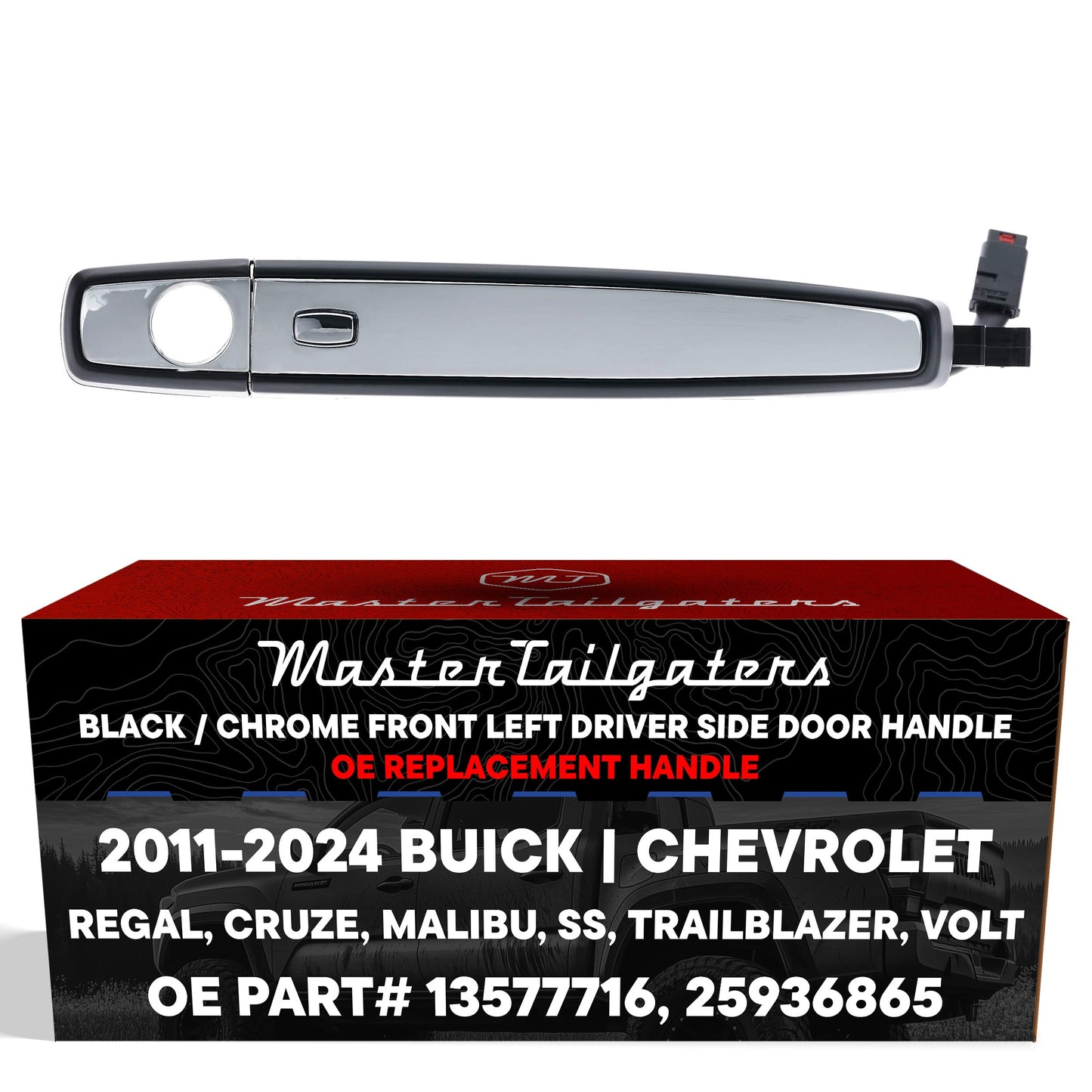 Door handle exterior Black/Chrome replacement Buick Regal Master Tailgaters on Tampa Home & Garden Store