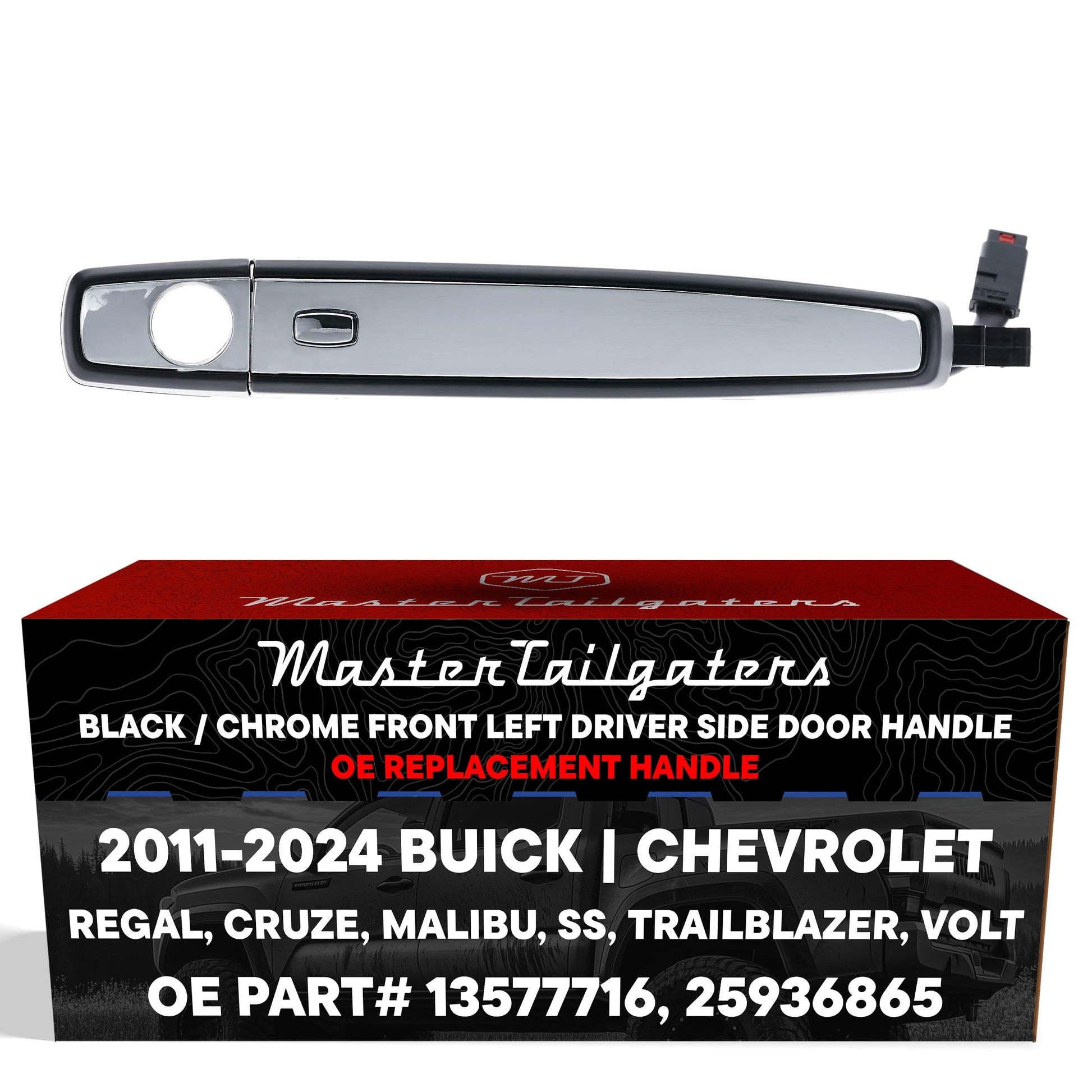 Door handle exterior Black/Chrome replacement Buick Regal Master Tailgaters on Tampa Home & Garden Store