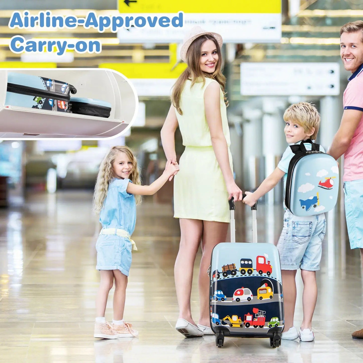 Kids Luggage Set With Spinner Wheels For Travel