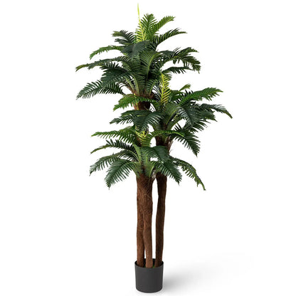 2 Pack Artificial Palm Trees 6.3 ft Tall Indoors