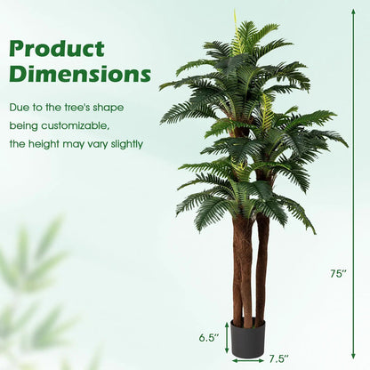 2 Pack Artificial Palm Trees 6.3 ft Tall Indoors