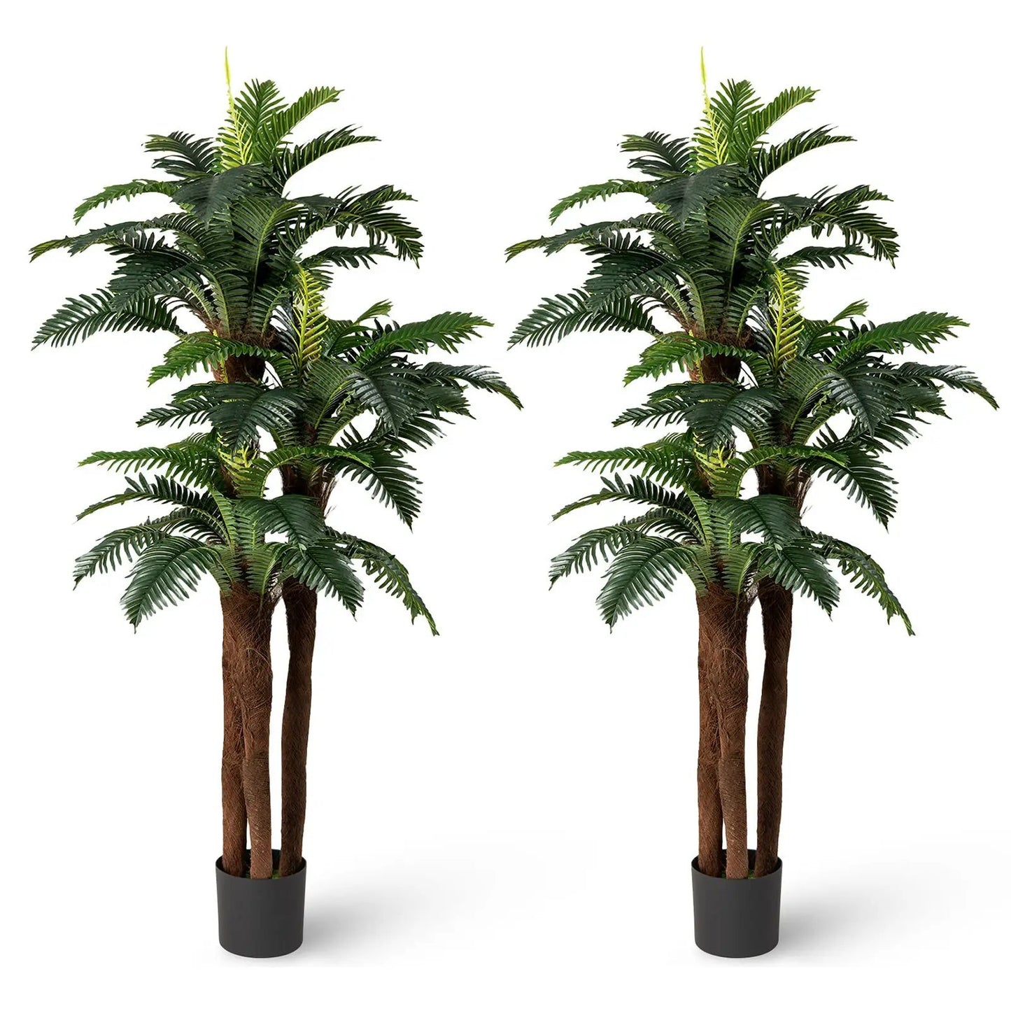 2 Pack Artificial Palm Trees 6.3 ft Tall Indoors