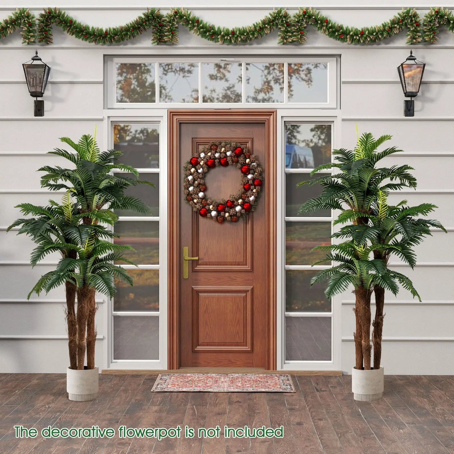 2 Pack Artificial Palm Trees 6.3 ft Tall Indoors
