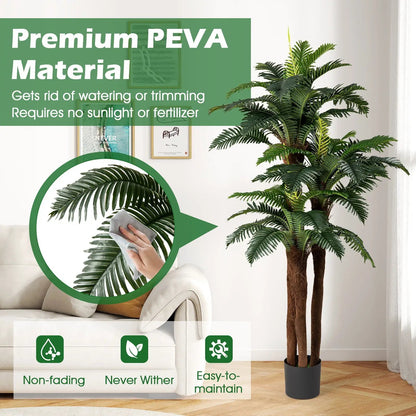 2 Pack Artificial Palm Trees 6.3 ft Tall Indoors