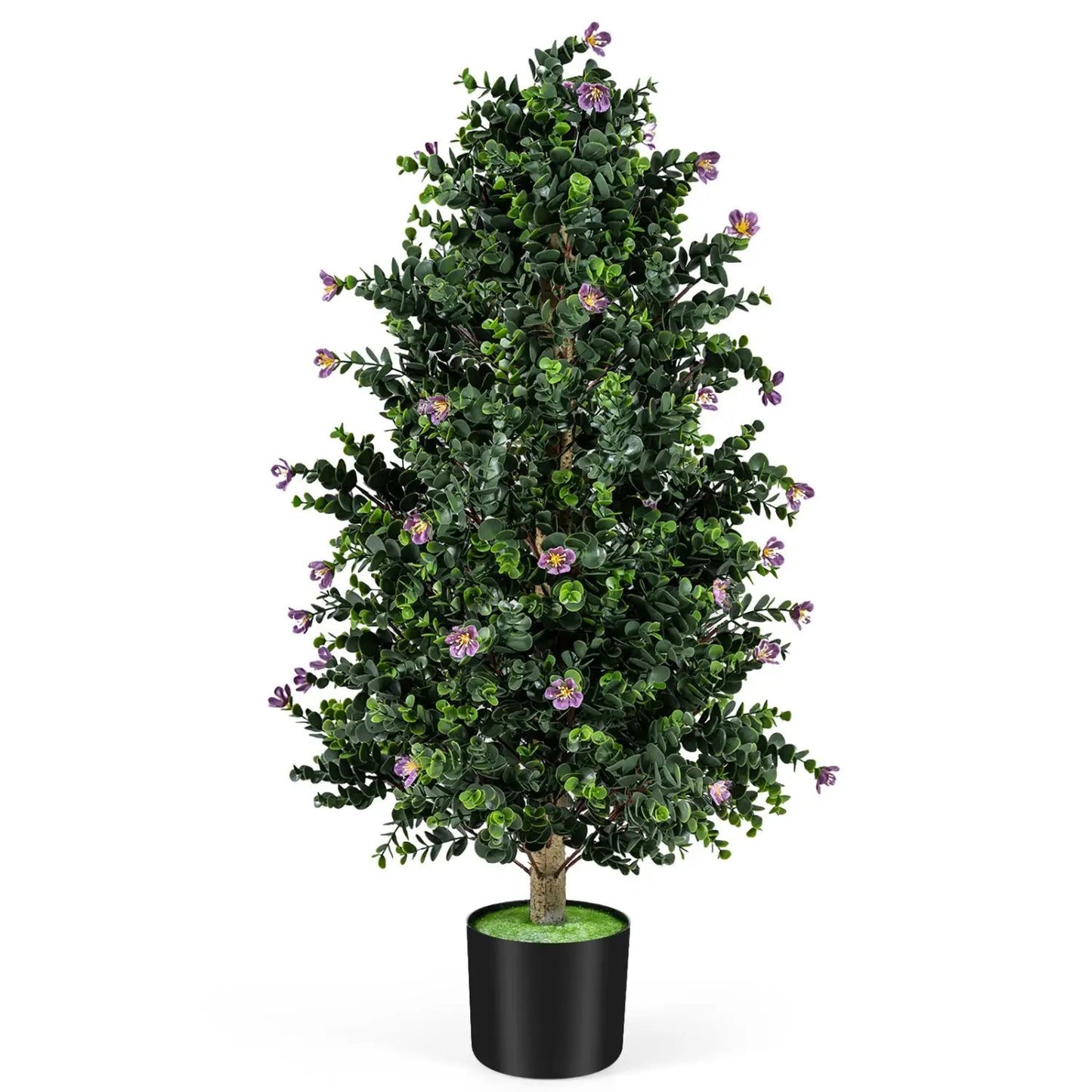 2 Pack Faux Topiary Cone Tree Potted Plant