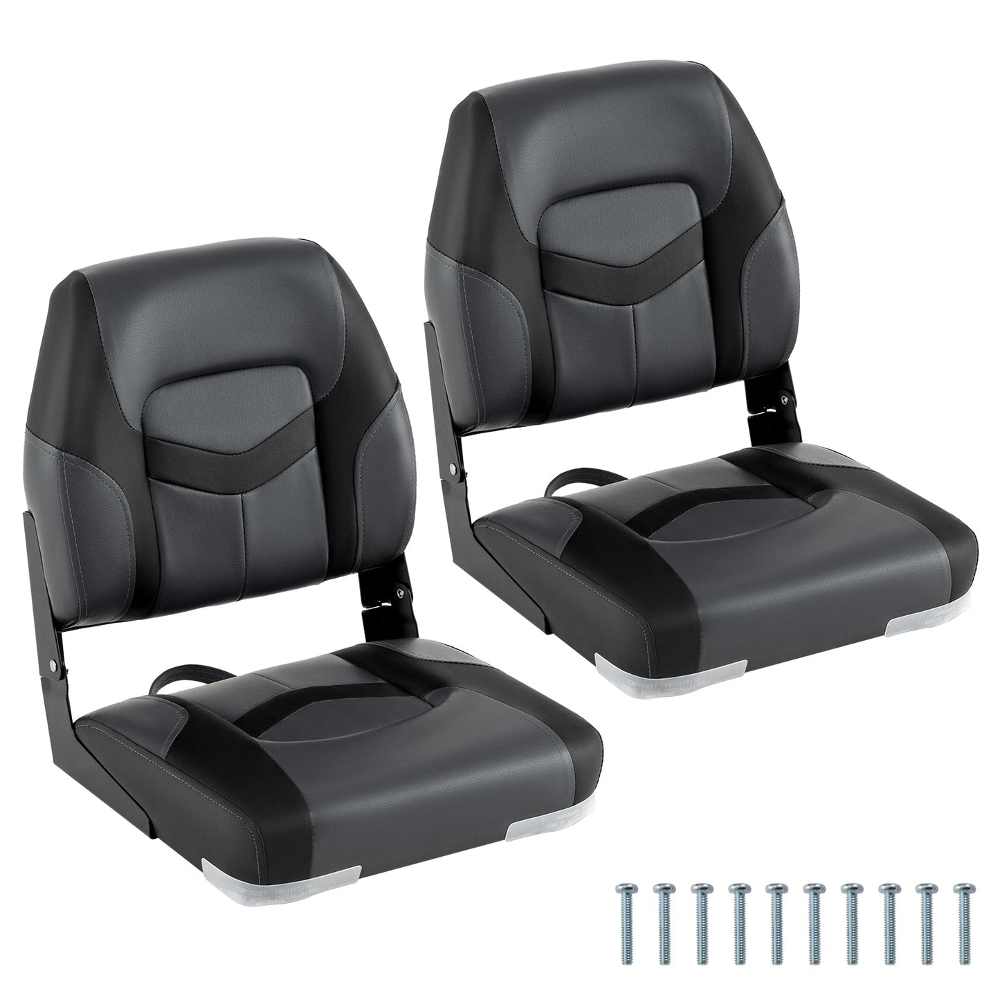 2-Pack Boat Seats with Fixing Bolts and Hinges