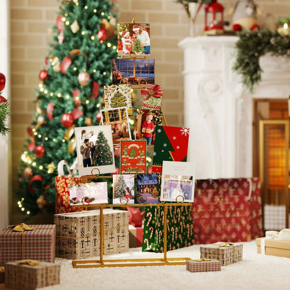 Christmas Tree Photo Holder With 36 Clips 2 Pack