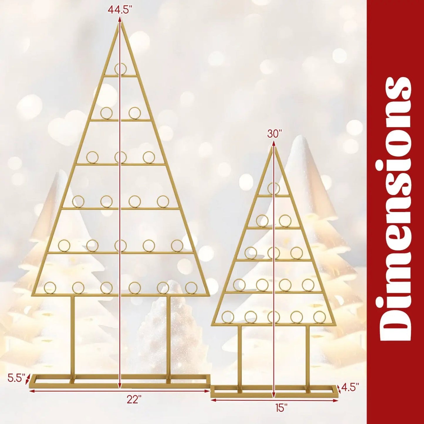Christmas Tree Photo Holder With 36 Clips 2 Pack
