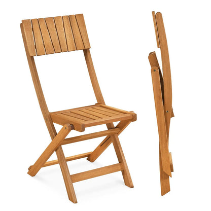 2 Pack Folding Chairs Sturdy Wood Dining Chairs