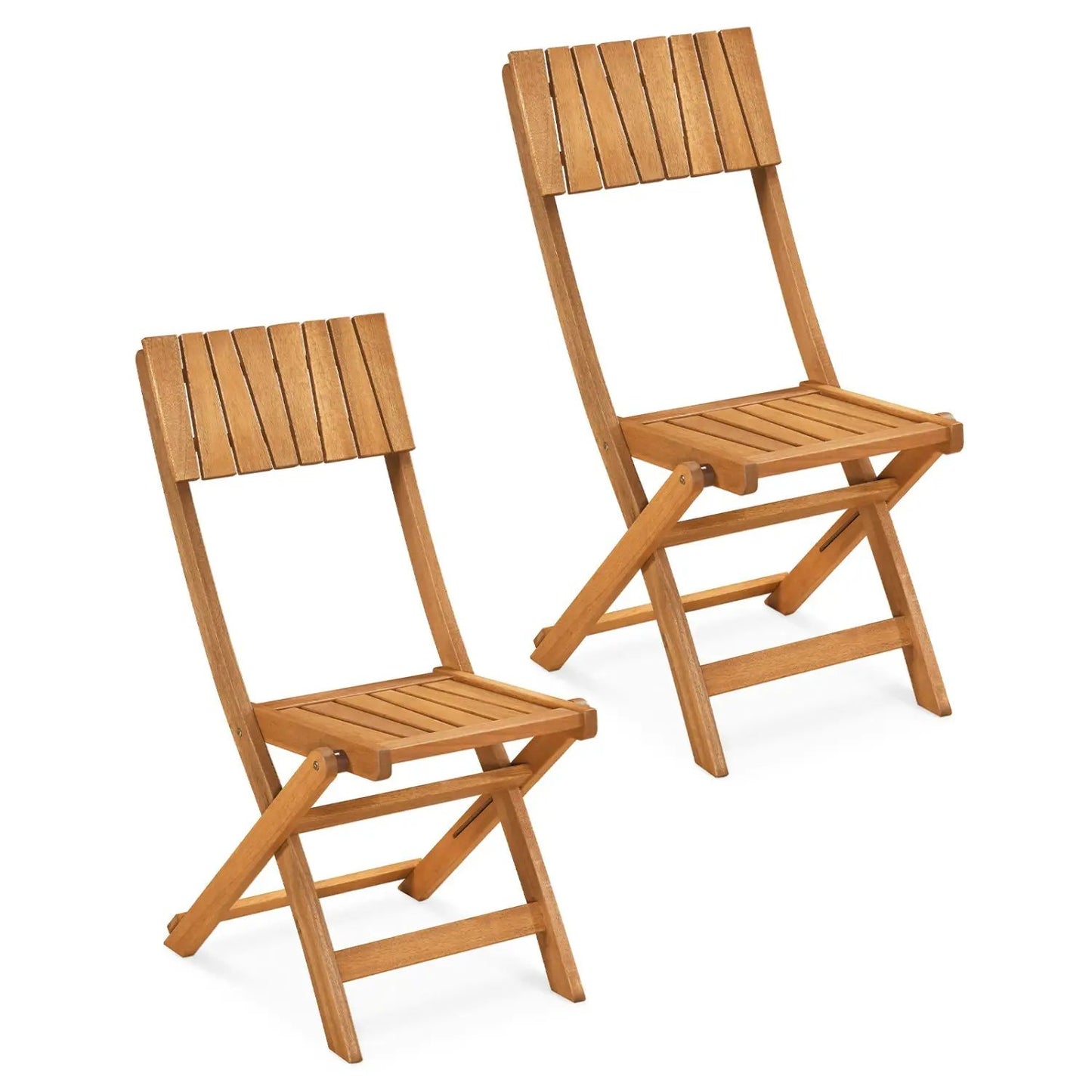 2 Pack Folding Chairs Sturdy Wood Dining Chairs