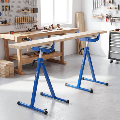 2-Pack Folding Roller Stands for Outfeed Supports