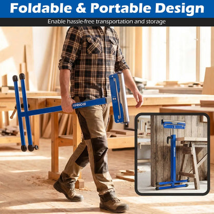2-Pack Folding Roller Stands for Outfeed Supports