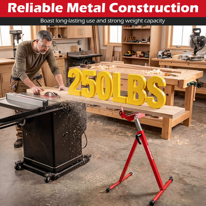 2-Pack Folding Roller Stands for Outfeed Supports