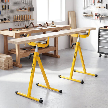 2-Pack Folding Roller Stands for Outfeed Supports