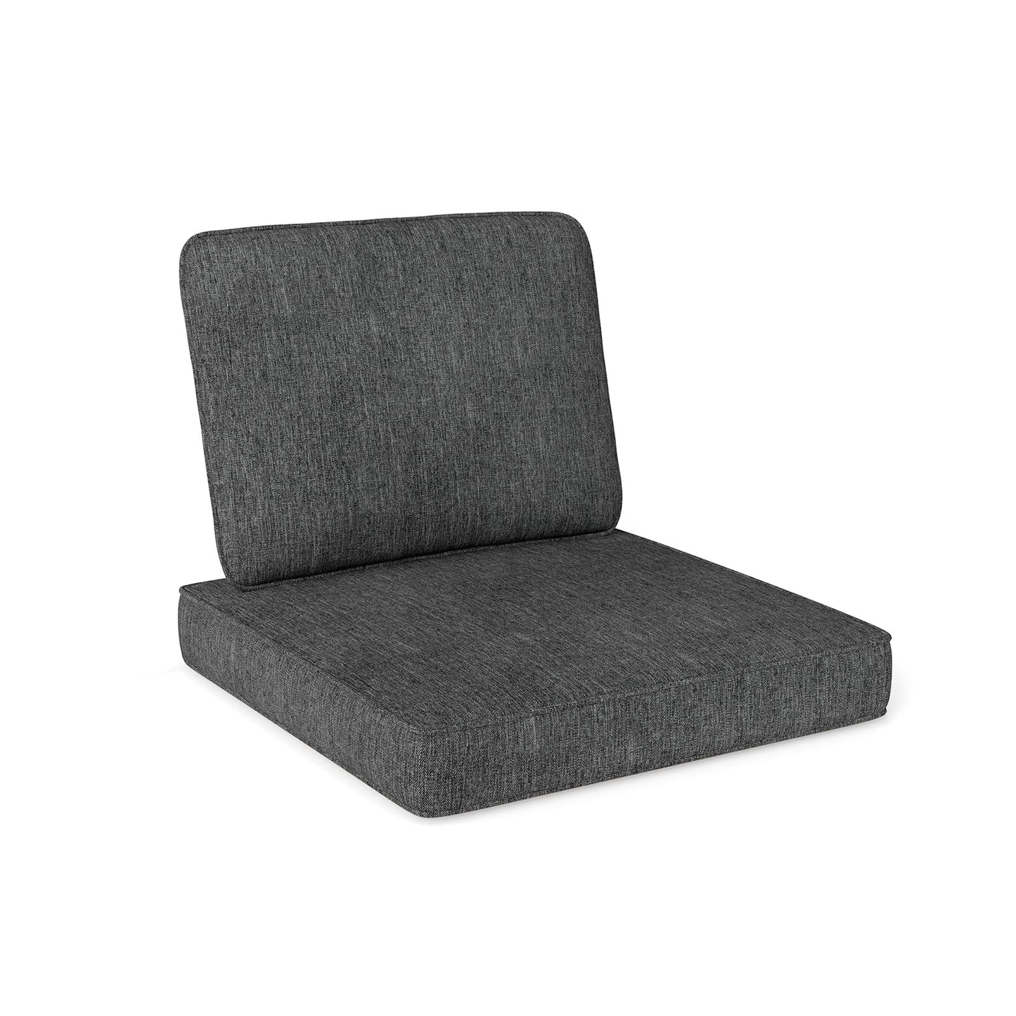Juego de 2 cojines para patio exterior con fundas extraíbles - Negro