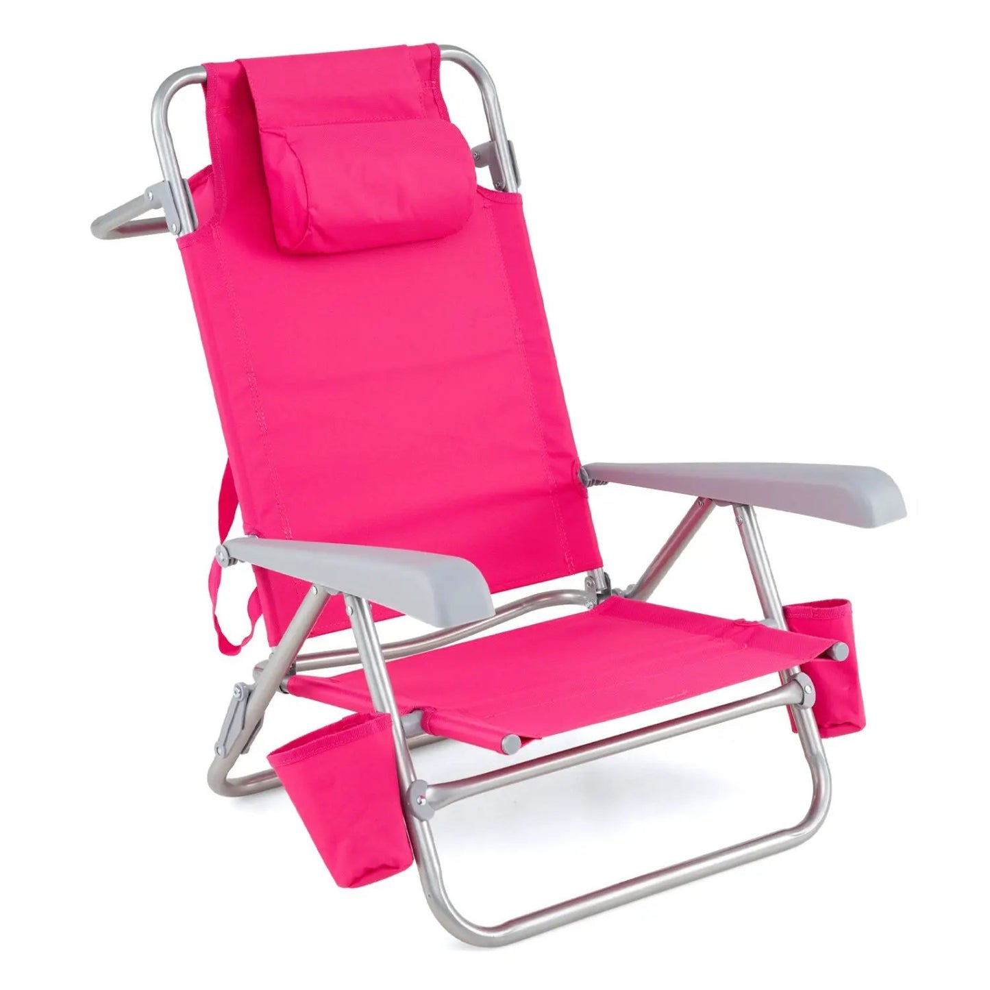 Folding Beach Chair Featuring 7 Position Backrest