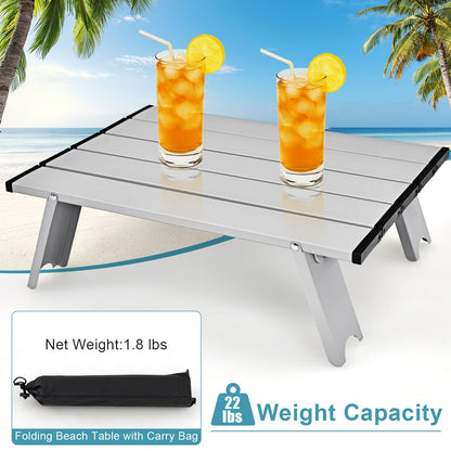 2 Packs 5-Position Outdoor Folding Backpack Beach Table Chair Reclining Chair Set-Blue