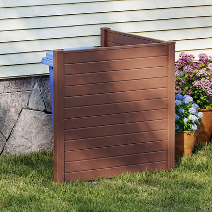 Outdoor Privacy Screen Panels, 48x48 inch, brown wood-like slats, 2-panel set DirectDeals on Tampa Home & Garden Store