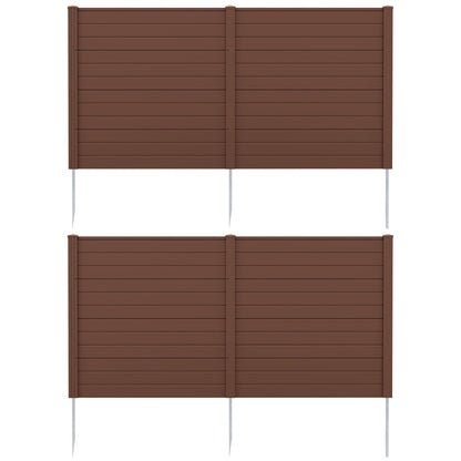 Outdoor privacy screen panels 48x48 inch brown slatted 2-panel set DirectDeals on Tampa Home & Garden Store