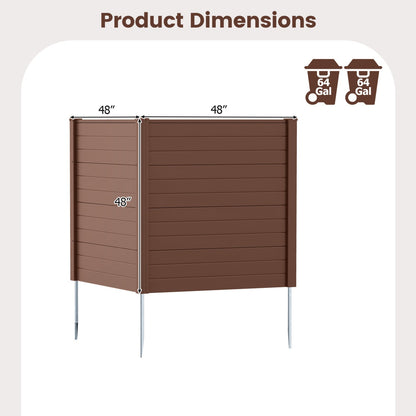 Outdoor privacy screen panels 48x48 in brown 2-panel set DirectDeals on Tampa Home & Garden Store