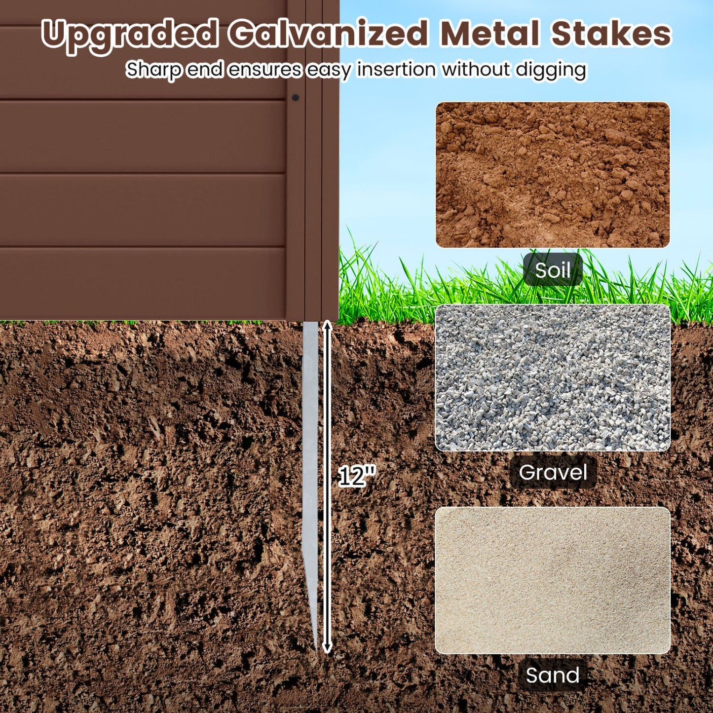 Outdoor Privacy Screen Panels 48x48 in, 2-panel set by DirectDeals in brown on Tampa Home & Garden Store