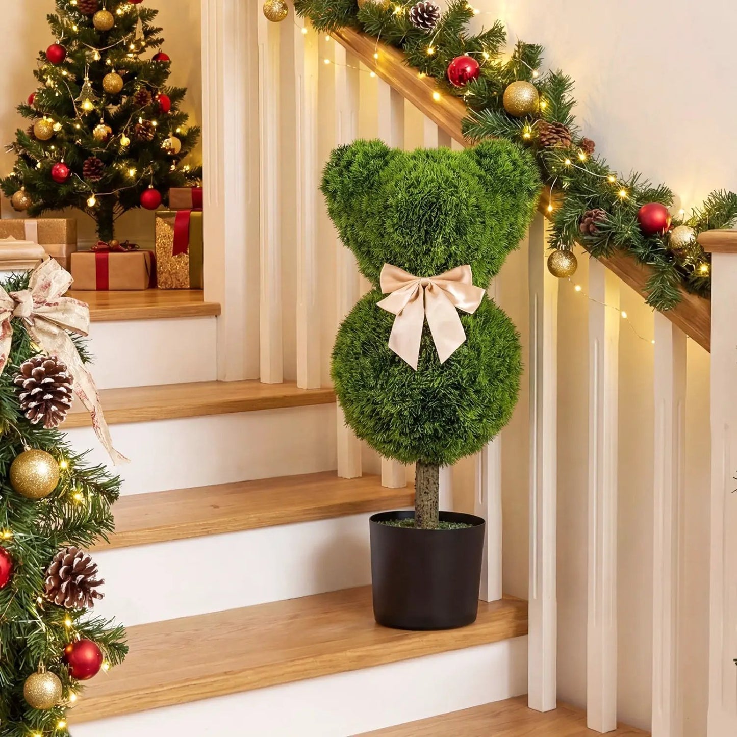 Bear Topiary Trees with Pots Sun Resistant
