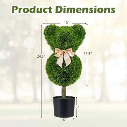 Bear Topiary Trees with Pots Sun Resistant