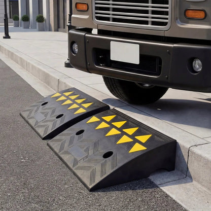 2 Pcs Driveway Threshold Ramps for Medium Trucks