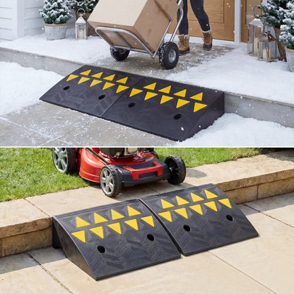 2 Pcs Driveway Threshold Ramps for Medium Trucks