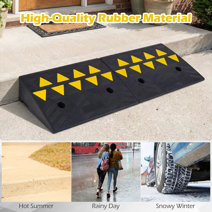 2 Pcs Driveway Threshold Ramps for Medium Trucks