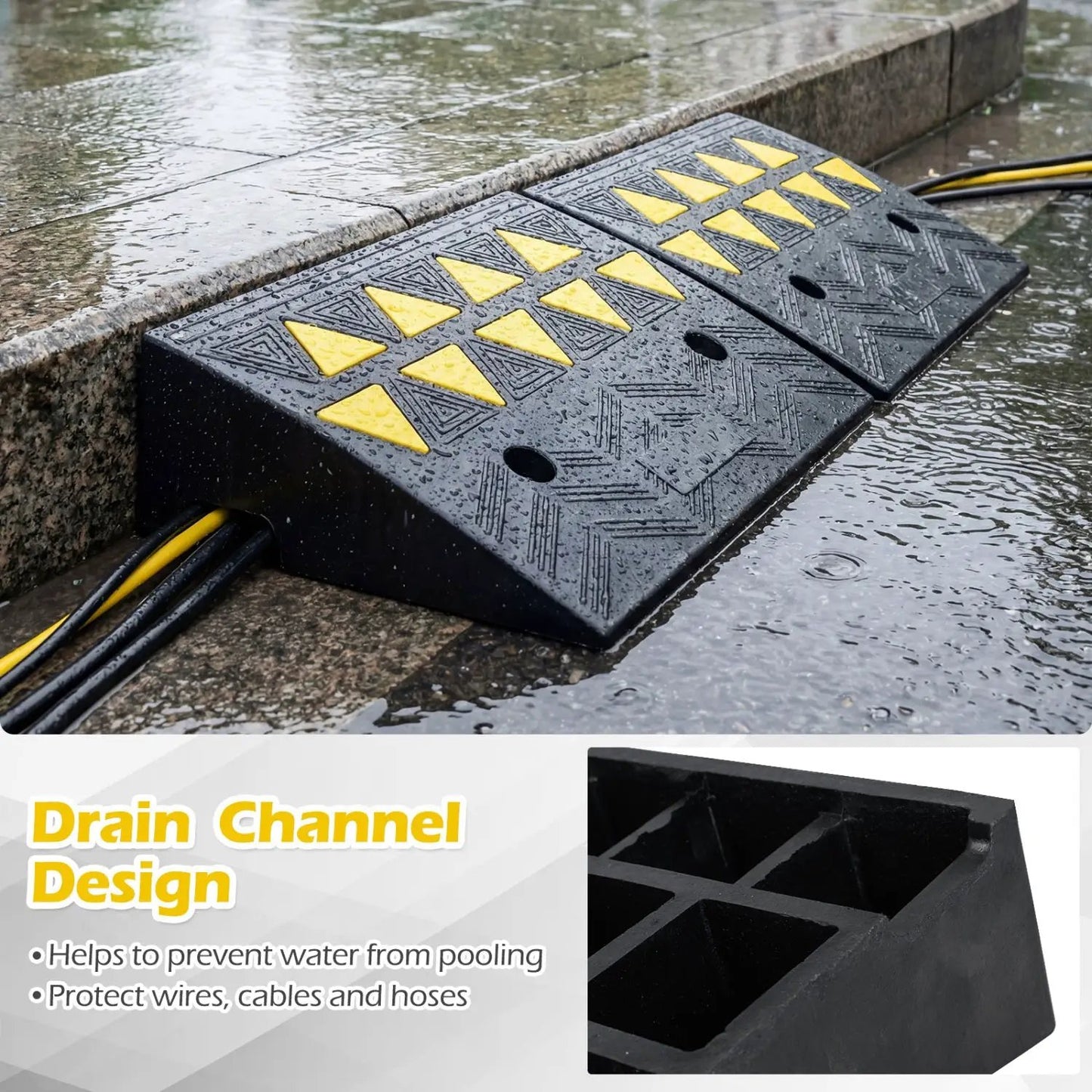 2 Pcs Driveway Threshold Ramps for Medium Trucks