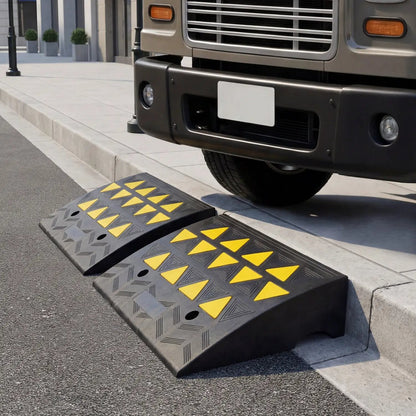 2 Pcs Driveway Threshold Ramps for Medium Trucks
