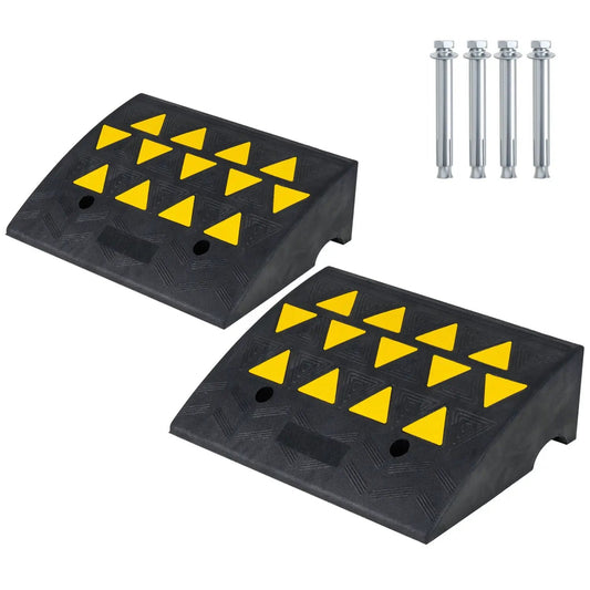 2 Pcs Driveway Threshold Ramps for Medium Trucks
