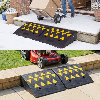 2 Pcs Driveway Threshold Ramps for Medium Trucks