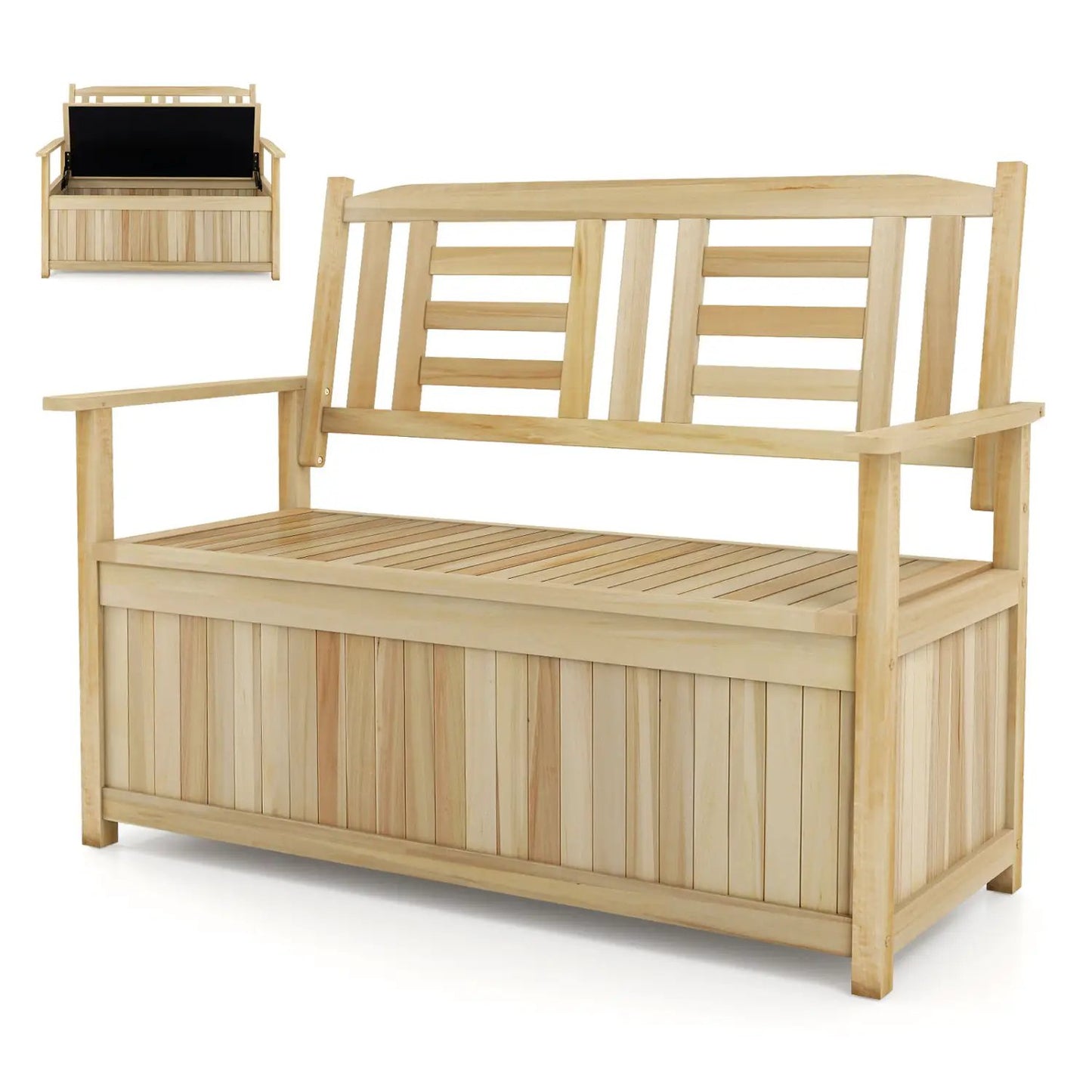Two Person Storage Bench with 49 Gallon Capacity