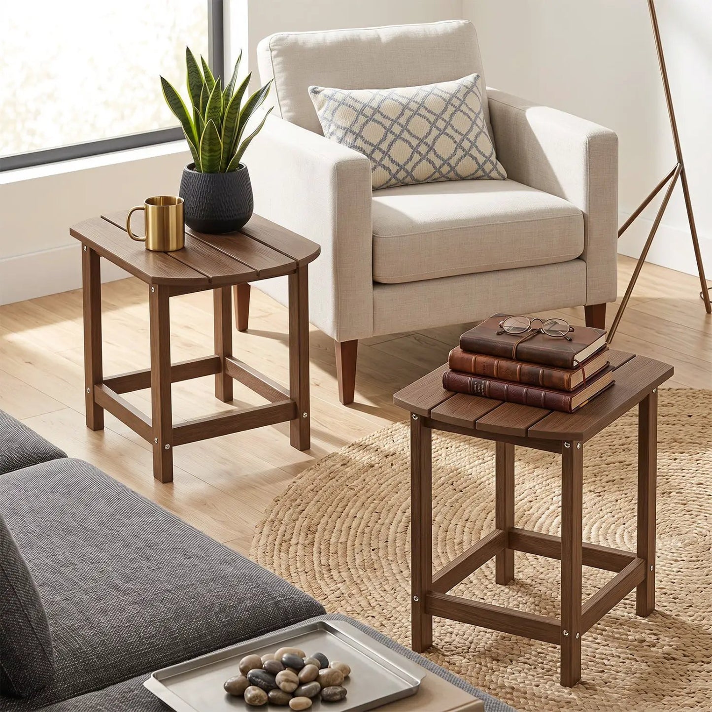 18-Inch Adirondack Side Tables Set of 2 for Patio