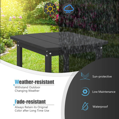 18-Inch Adirondack Side Tables Set of 2 for Patio
